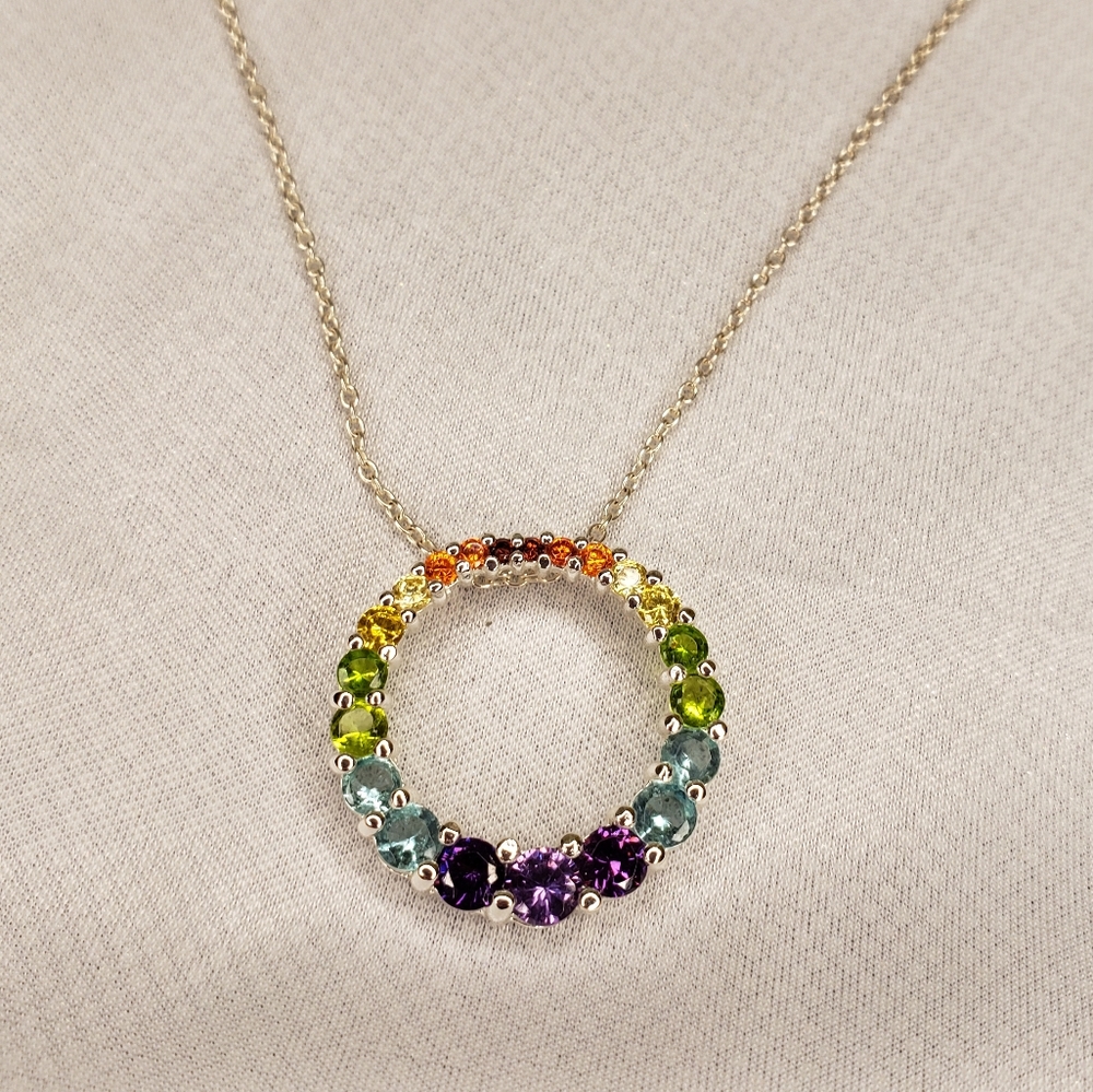 Rainbow Jeweled Necklace